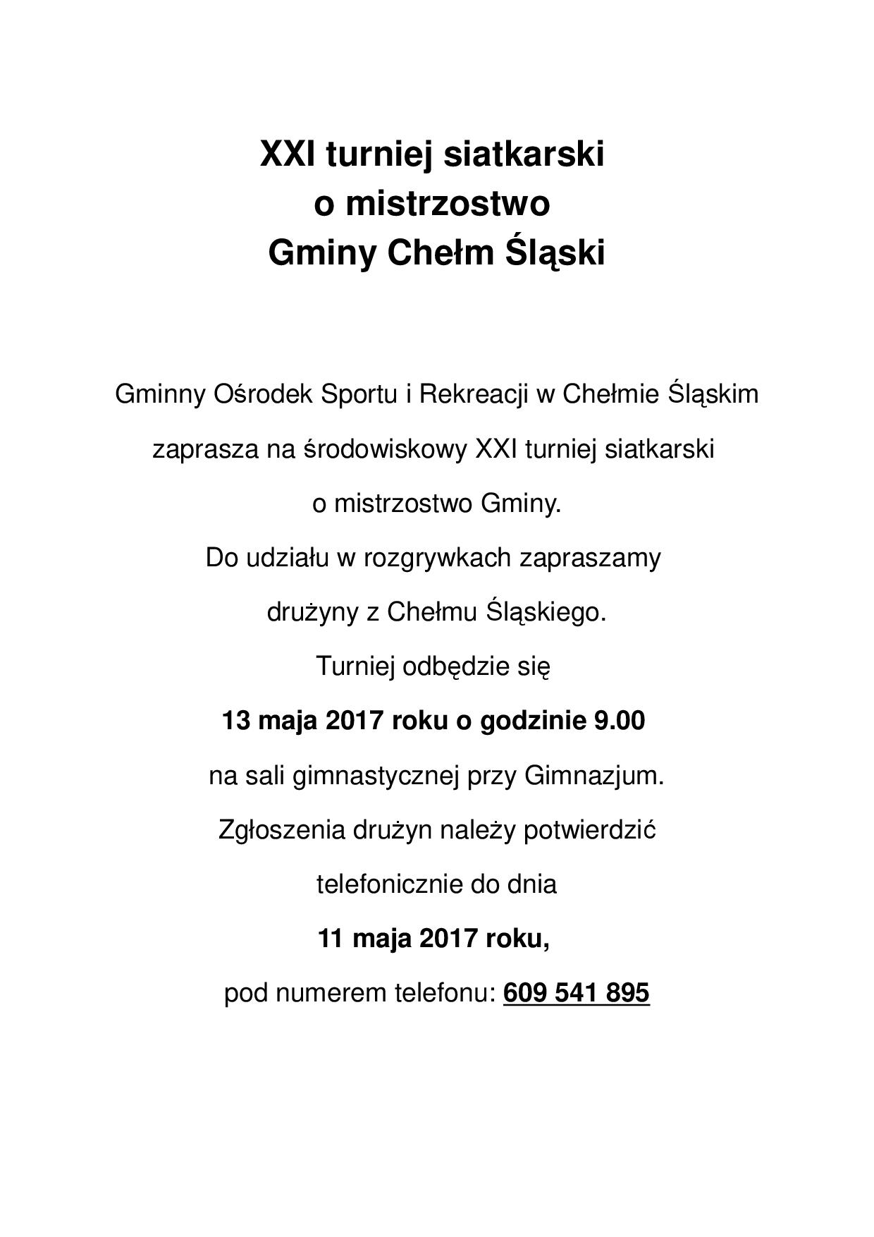 turniej siatkarski