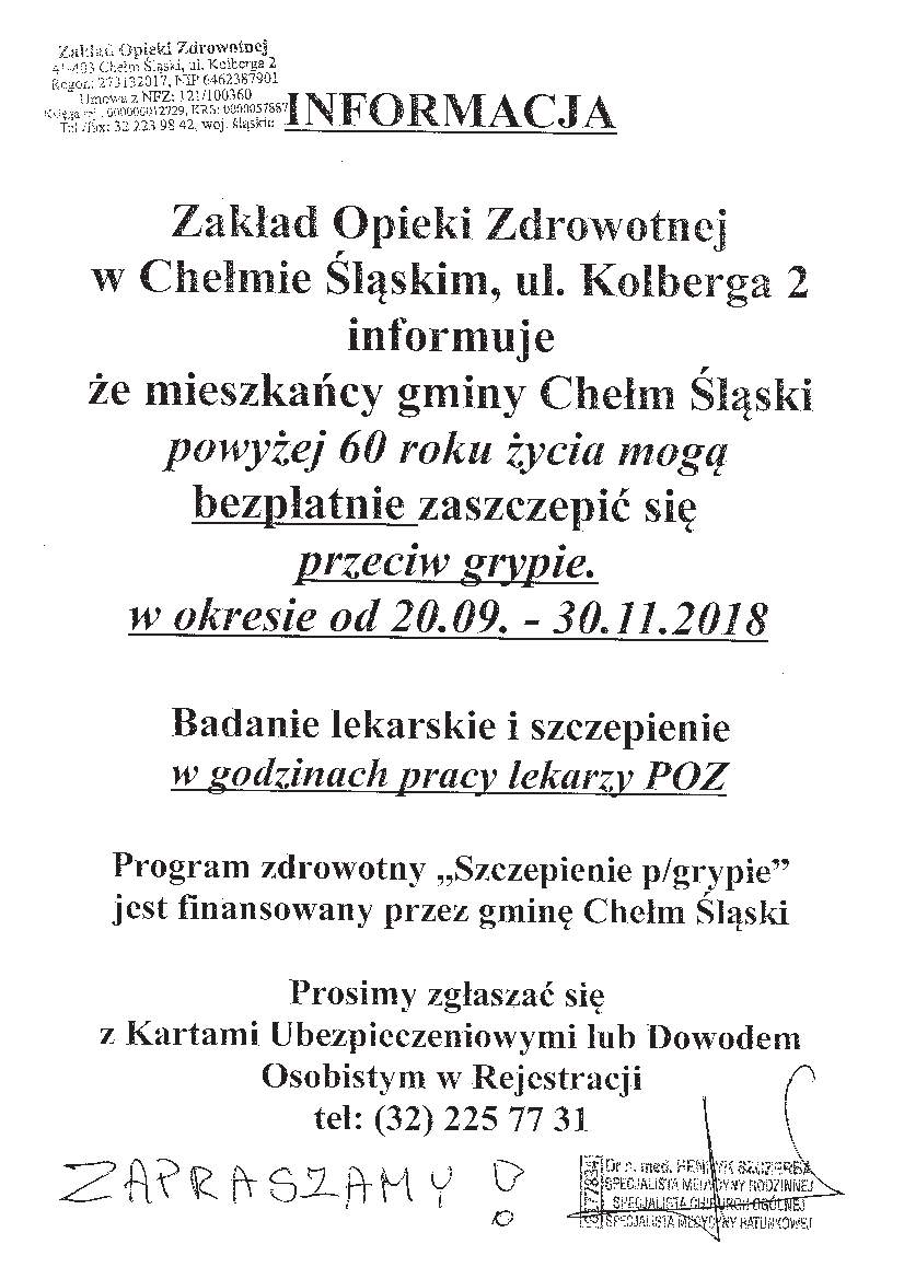 informacja zoz