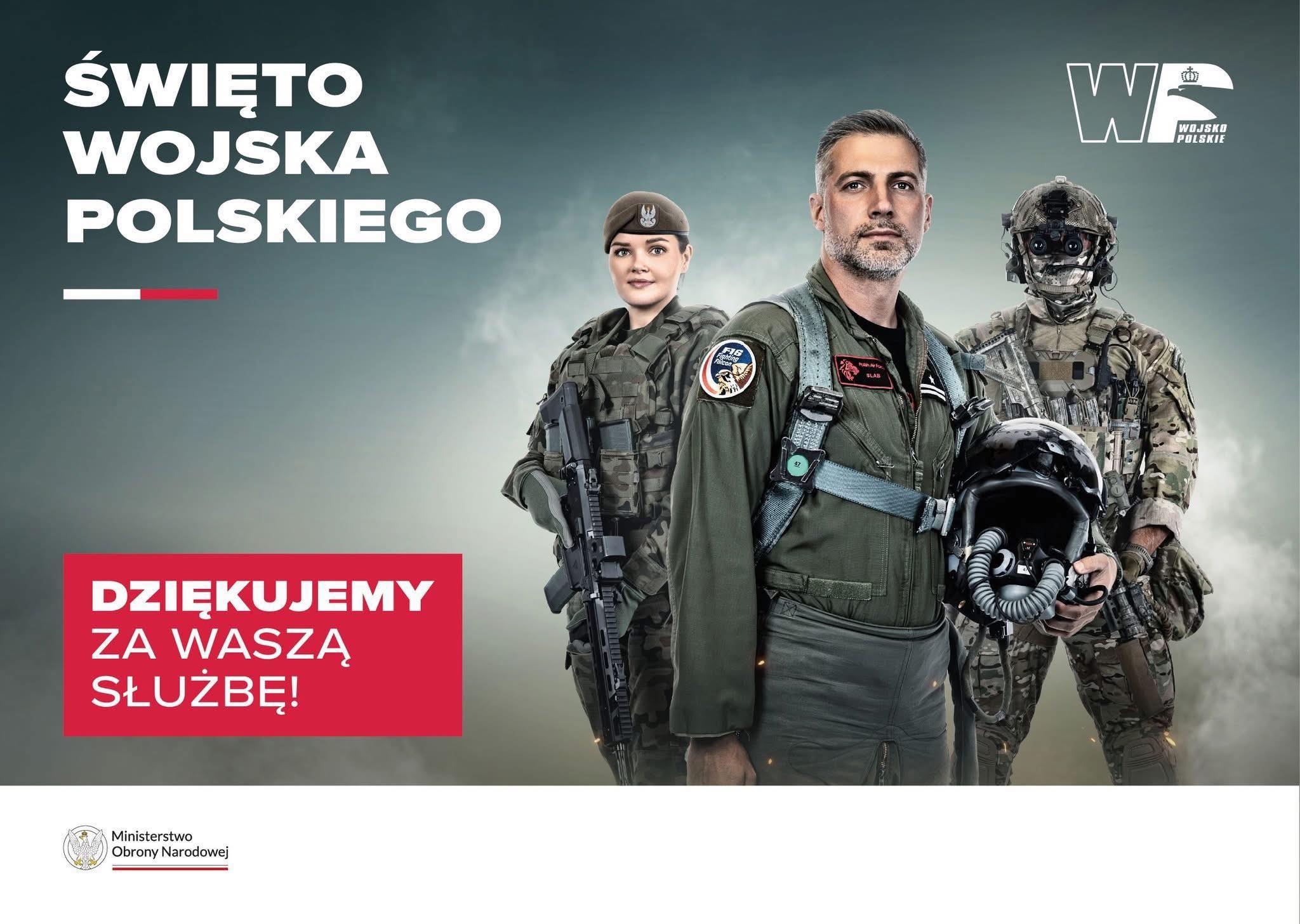 Na plakacie trójka żołnierzy