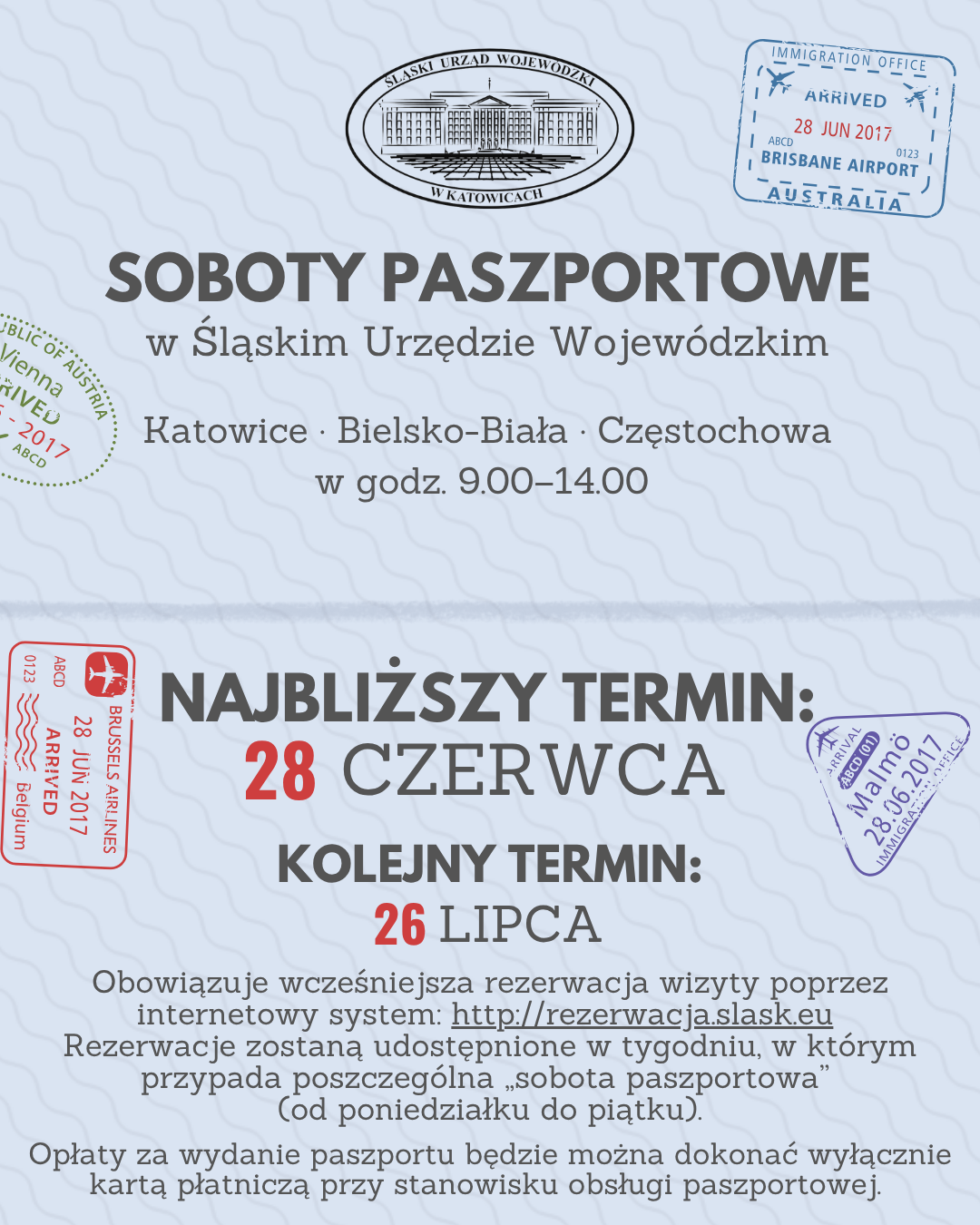 Informacja o otwarciu punktu - plakat opisowy