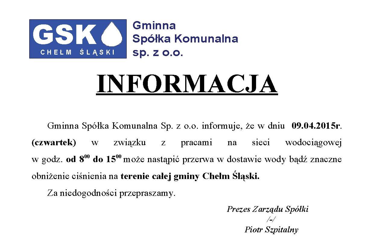 brak wody Gmina